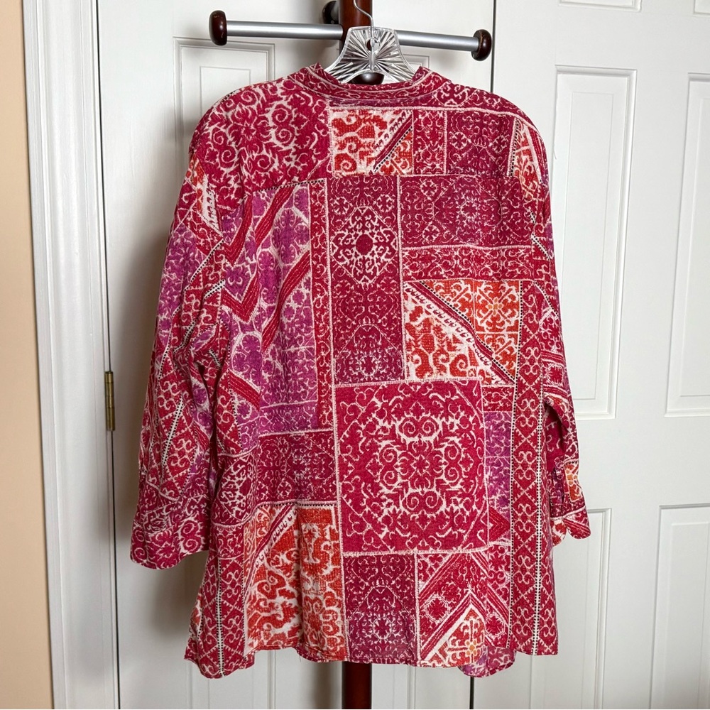 Ralph Lauren Multicolor Patchwork Button Down Cot… - image 2